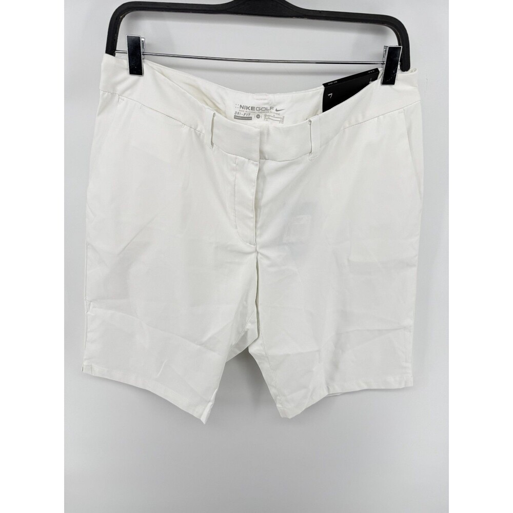 NWT$75 Nike Dry-Fit UV Women's 11'' Golf Shorts White Size M